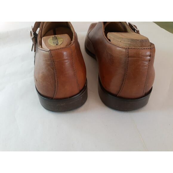 Mercanti Fiorentini Men Monk Strap Shoes Brown Buckle Size 10M Medium main image 5